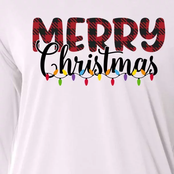 Merry Christmas Holiday Festive Cooling Performance Long Sleeve Crew