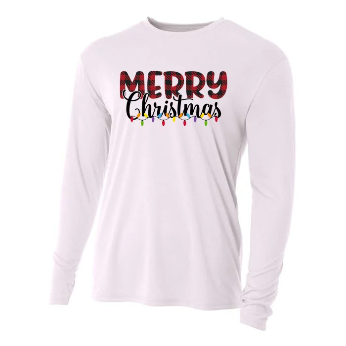 Merry Christmas Holiday Festive Cooling Performance Long Sleeve Crew