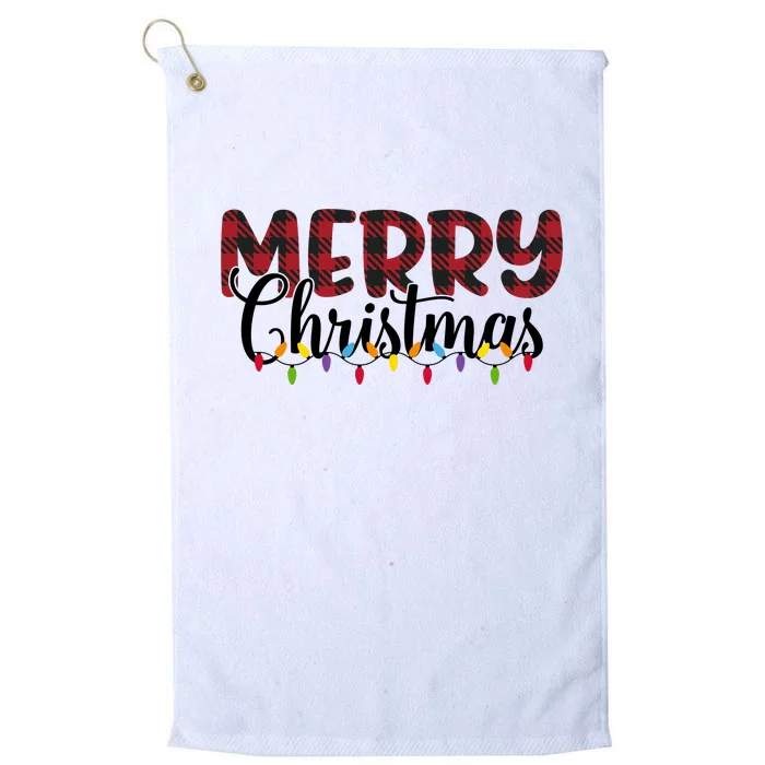 Merry Christmas Holiday Festive Platinum Collection Golf Towel