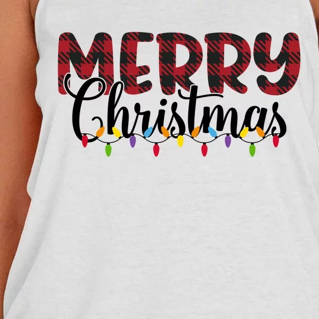 Merry Christmas Holiday Festive Women's Knotted Racerback Tank