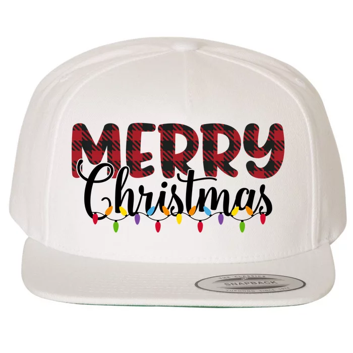 Merry Christmas Holiday Festive Wool Snapback Cap