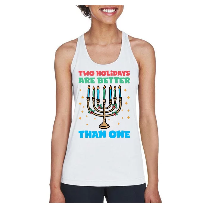 Merry Chrismukkah Hanukkah Christmas Tank Top Women's Racerback Tank