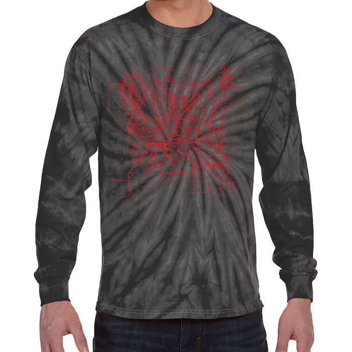 Misadventures Cover In Red Tie-Dye Long Sleeve Shirt