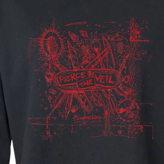 Misadventures Cover In Red Cropped Pullover Crew