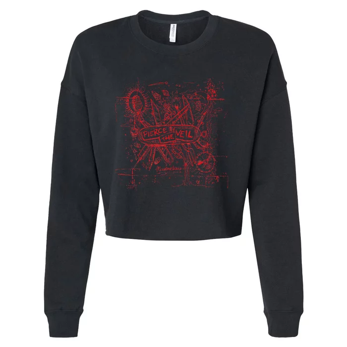 Misadventures Cover In Red Cropped Pullover Crew