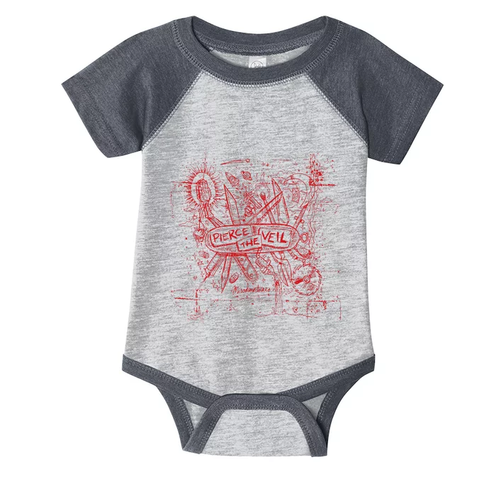 Misadventures Cover In Red Infant Baby Jersey Bodysuit