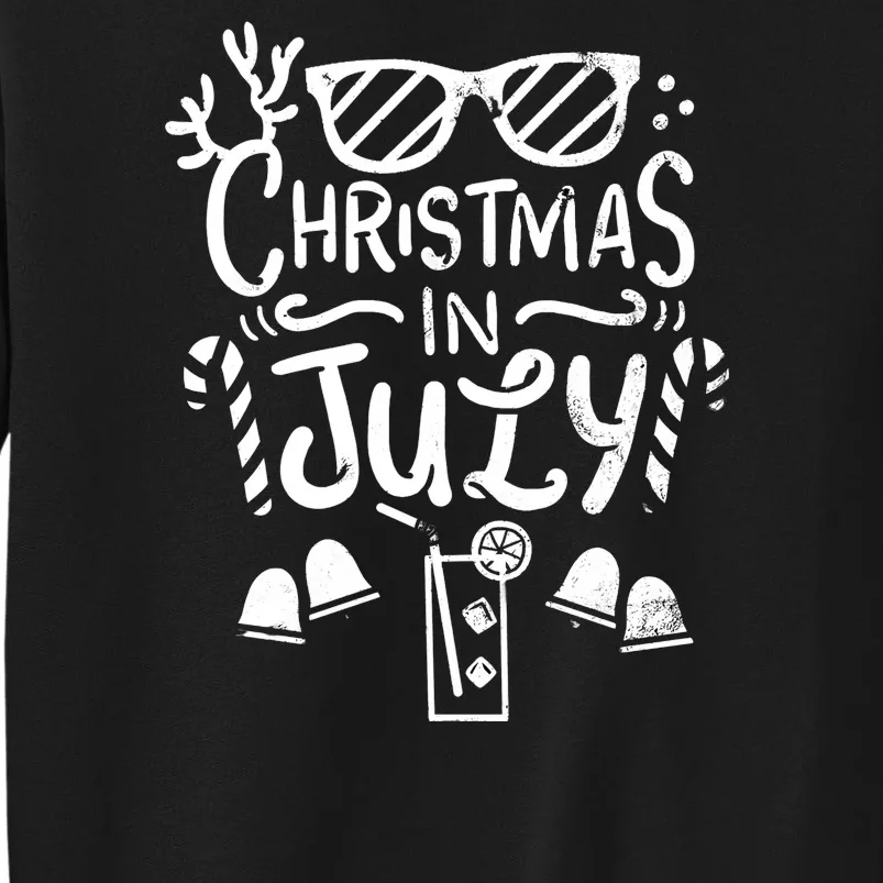 Merry Christmas In July Santa Beach Party Summer Vacation Sweatshirt