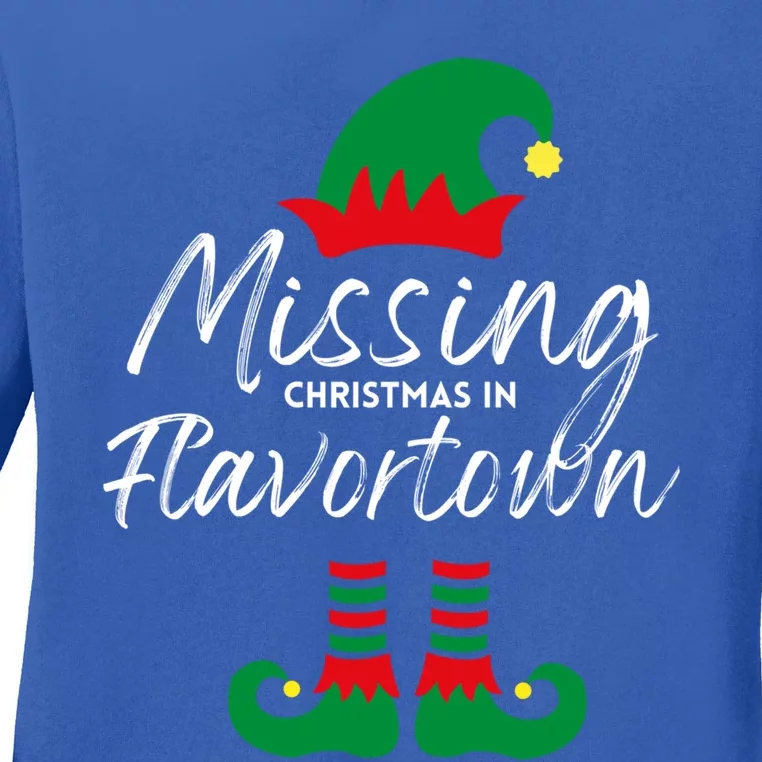 Missing Christmas In Flavortown Gift Ladies Long Sleeve Shirt