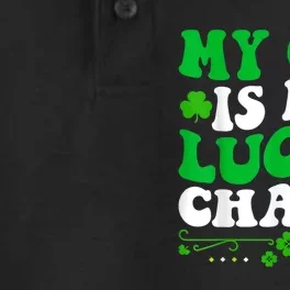 My Cat Is My Lucky Charm Cool Cat St Patrick's Day Shamrock Dry Zone Grid Performance Polo