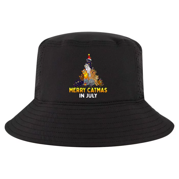 Merry Catmas In July Cute Cat Xmas Tree Cool Comfort Performance Bucket Hat