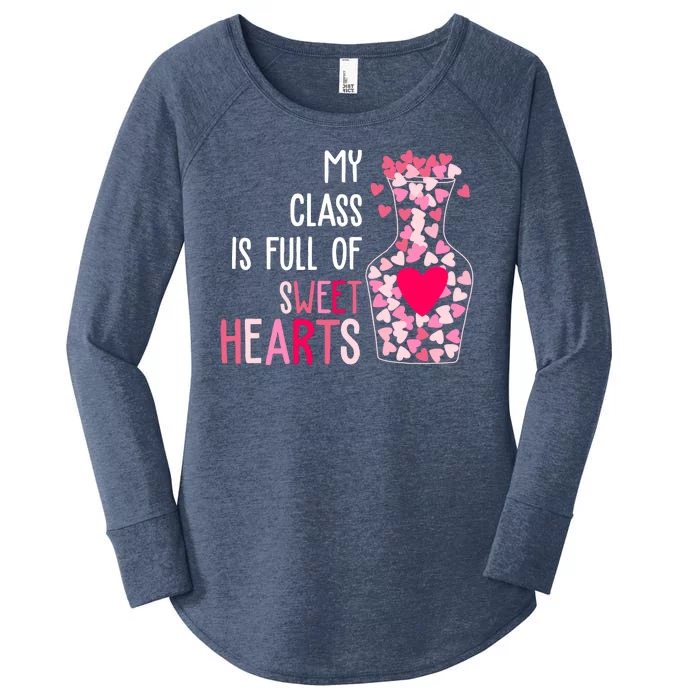 My Class Is Full Of Sweet Hearts Valentine Teacher Women's Perfect Tri Tunic Long Sleeve Shirt