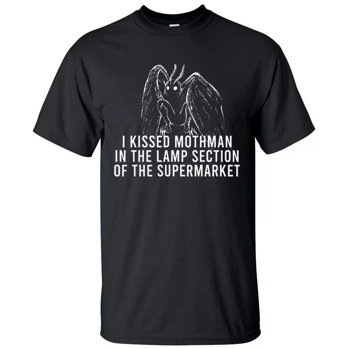 Mothman Cryptid I Kissed Mothman In The Lamp Section Tall T-Shirt