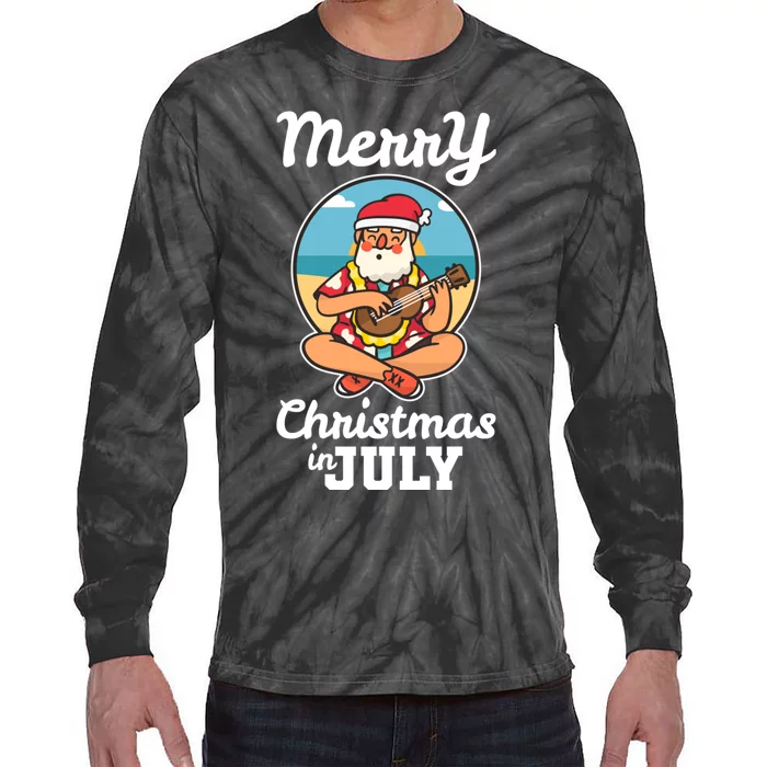 Merry Christmas In July Tie-Dye Long Sleeve Shirt