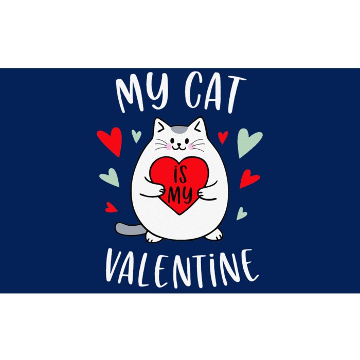 My Cat Is My Valentine Kitten Lover Heart Valentines Day Bumper Sticker