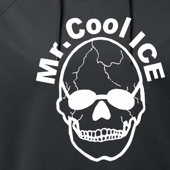 Mr Cool Ice Skull Skeleton Glasses Performance Fleece Hoodie