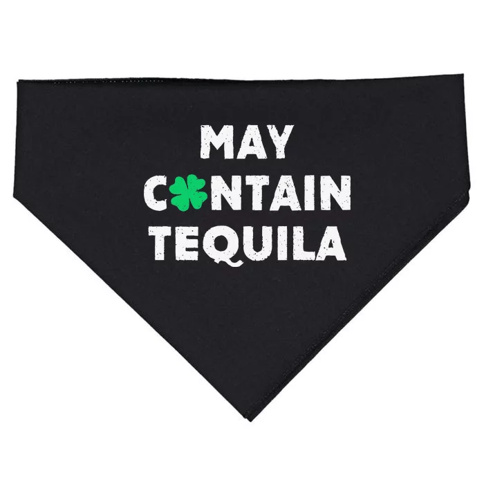 May Containequila Irish Whiskey Lover Drinking USA-Made Doggie Bandana