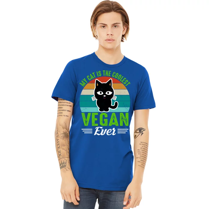 My Cat Is The Coolest Vegan Ever Gift Premium T-Shirt