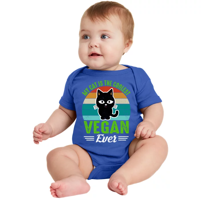 My Cat Is The Coolest Vegan Ever Gift Baby Bodysuit