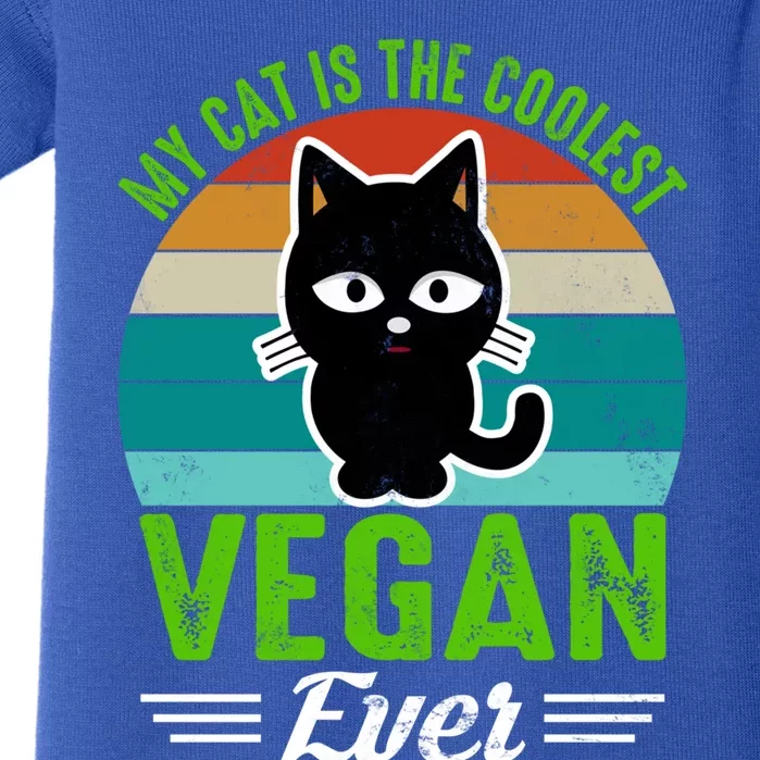 My Cat Is The Coolest Vegan Ever Gift Baby Bodysuit