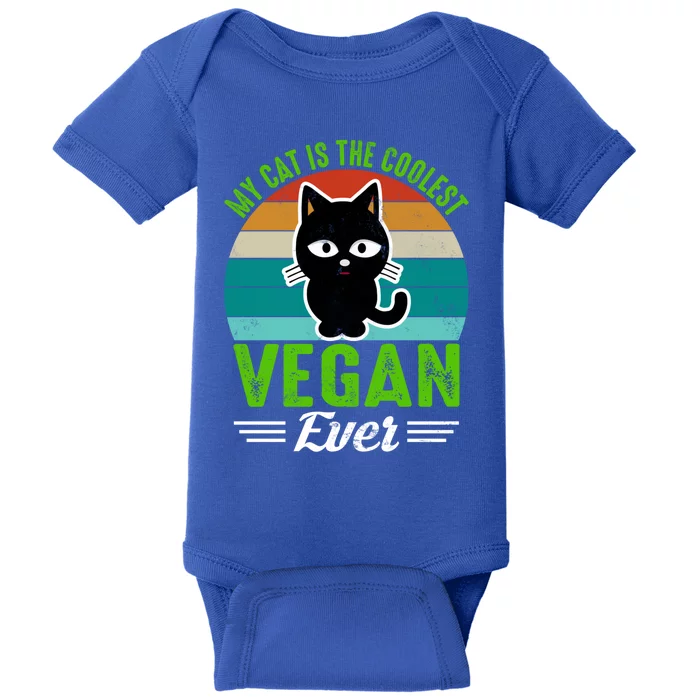 My Cat Is The Coolest Vegan Ever Gift Baby Bodysuit