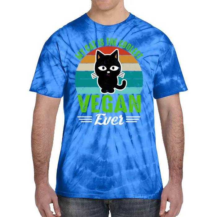 My Cat Is The Coolest Vegan Ever Gift Tie-Dye T-Shirt