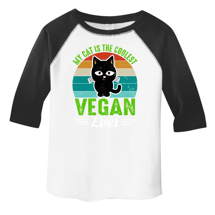 My Cat Is The Coolest Vegan Ever Gift Toddler Fine Jersey T-Shirt