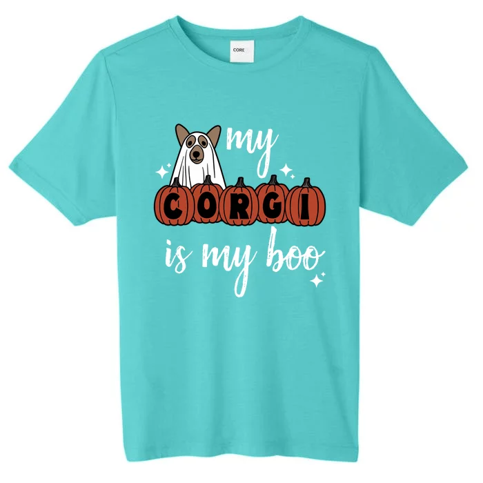 My Corgi Is My Boo Ghost Dog Halloween Pumpkin Corgi Dog Meaningful Gift ChromaSoft Performance T-Shirt