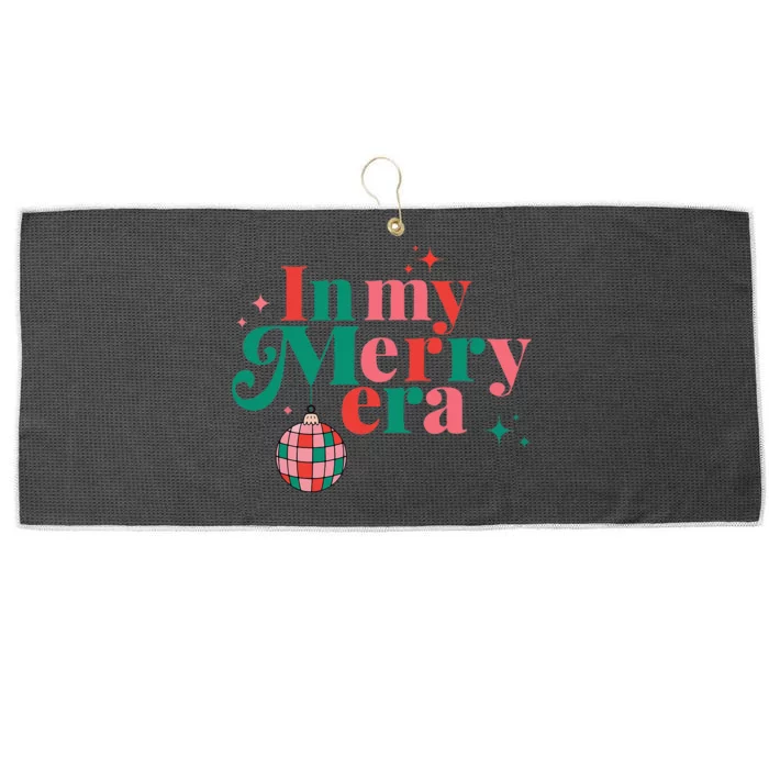 Merry Christmas In My Merry Era Xmas Holiday Large Microfiber Waffle Golf Towel