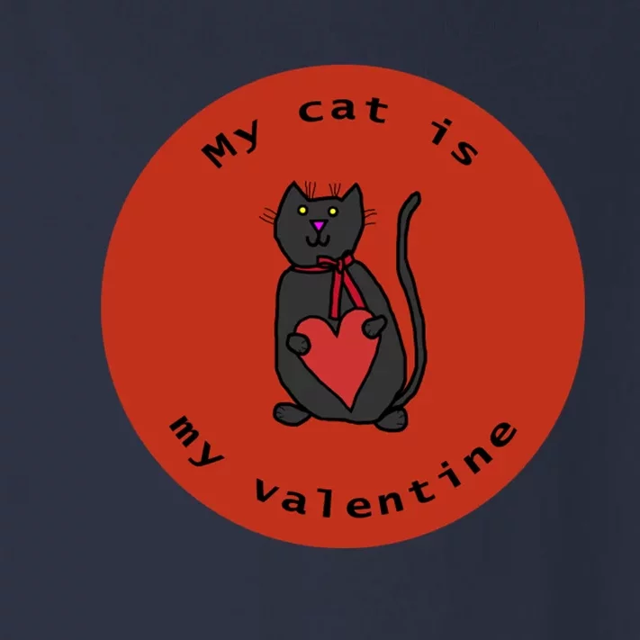 My Cat Is My Valentine Round Toddler Long Sleeve Shirt