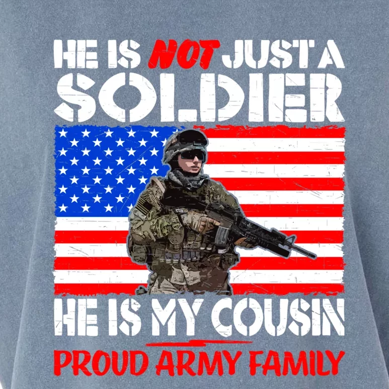 My Cousin Is A Soldier Proud Army Family Military Relative Gift Garment-Dyed Women's Muscle Tee