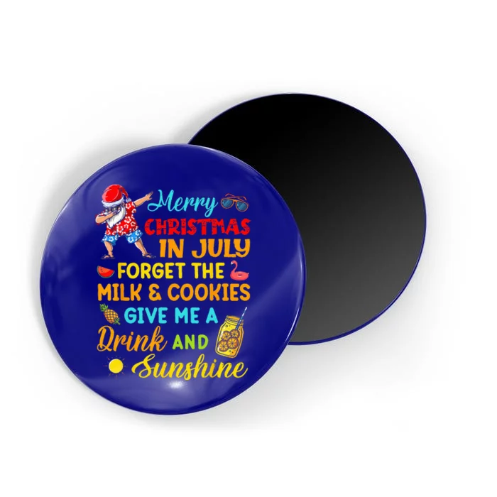 Merry Christmas In July Santa Beach Party Summer Vacation Magnet