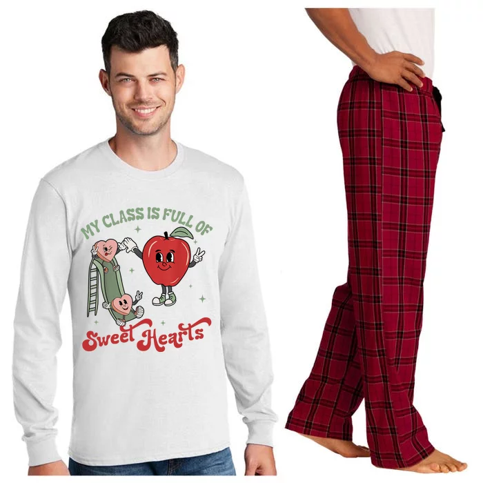 My Class Is Full Of Sweet Hearts Teacher Valentines Teacher Long Sleeve Pajama Set