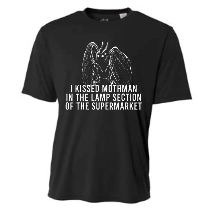 Mothman Cryptid I Kissed Mothman In The Lamp Section Cooling Performance Crew T-Shirt