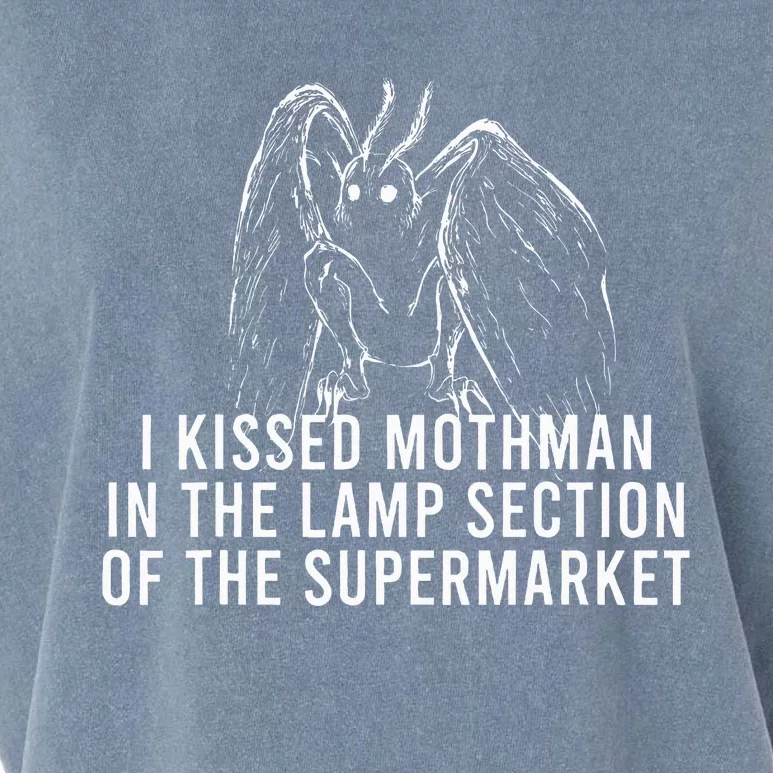 Mothman Cryptid I Kissed Mothman In The Lamp Section Garment-Dyed Women's Muscle Tee