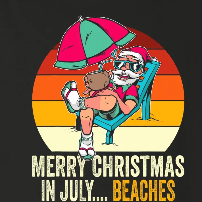 Merry Christmas In July... Beaches Summer Christmas In July Toddler Long Sleeve Shirt