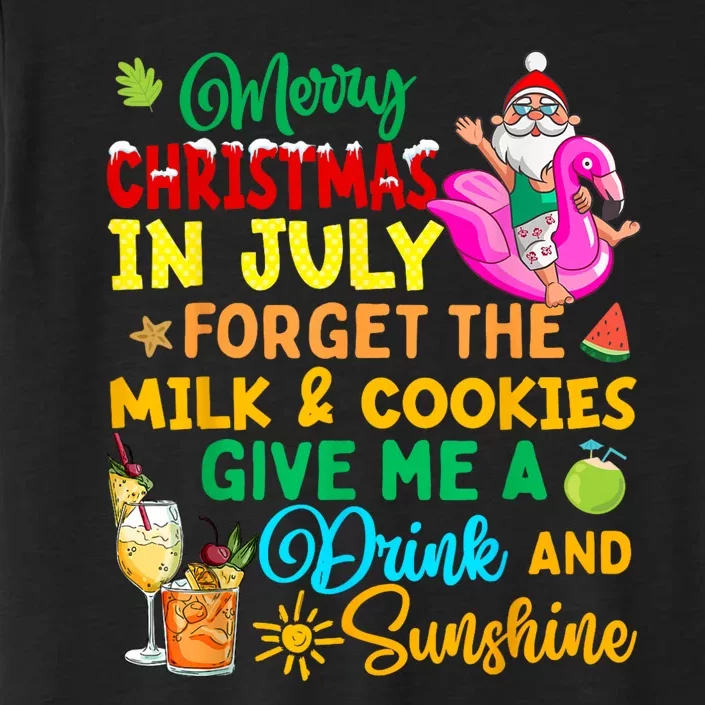 Merry Christmas In July Santa Beach Party Summer Vacation ChromaSoft Performance T-Shirt