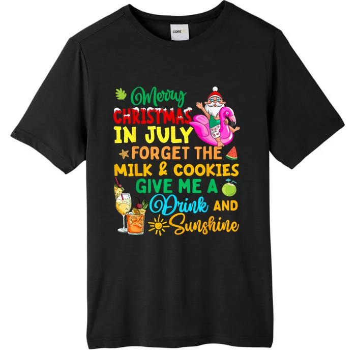 Merry Christmas In July Santa Beach Party Summer Vacation ChromaSoft Performance T-Shirt