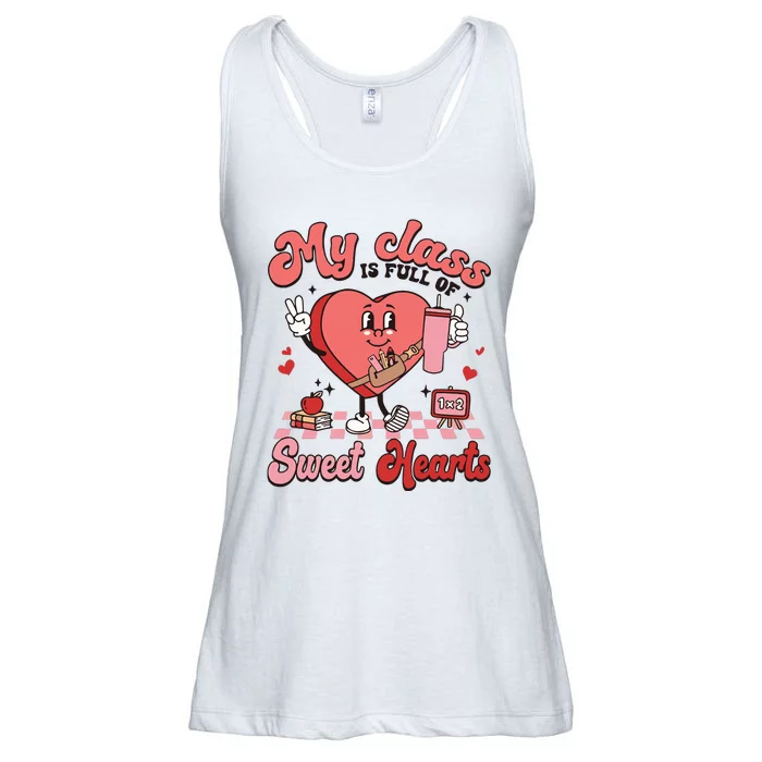 My Class Is Full Of Valentines Day Teacher Ladies Essential Flowy Tank