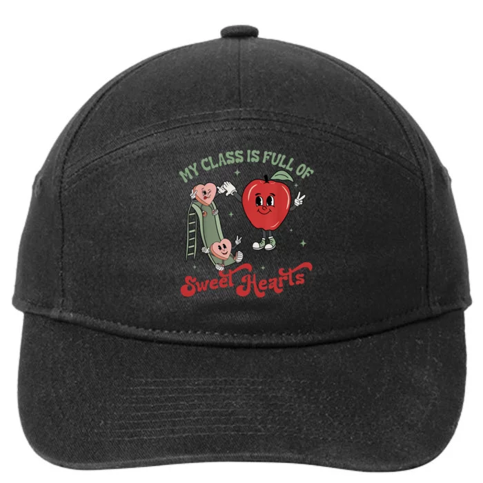 My Class Is Full Of Sweer Heart Apply 100 Days Of School Matching Group Lover 7-Panel Snapback Hat