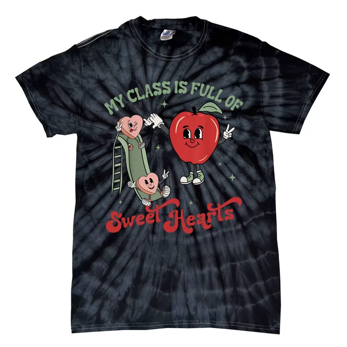 My Class Is Full Of Sweer Heart Apply 100 Days Of School Matching Group Lover Tie-Dye T-Shirt