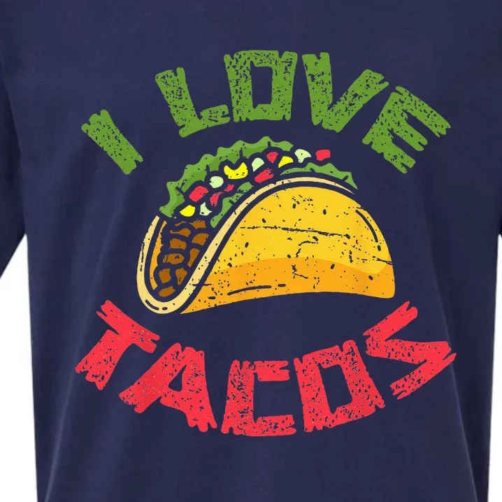 Mexican Cuisine I Love Tacos Foodie Mexico Tacos Lover Taco Sueded Cloud Jersey T-Shirt