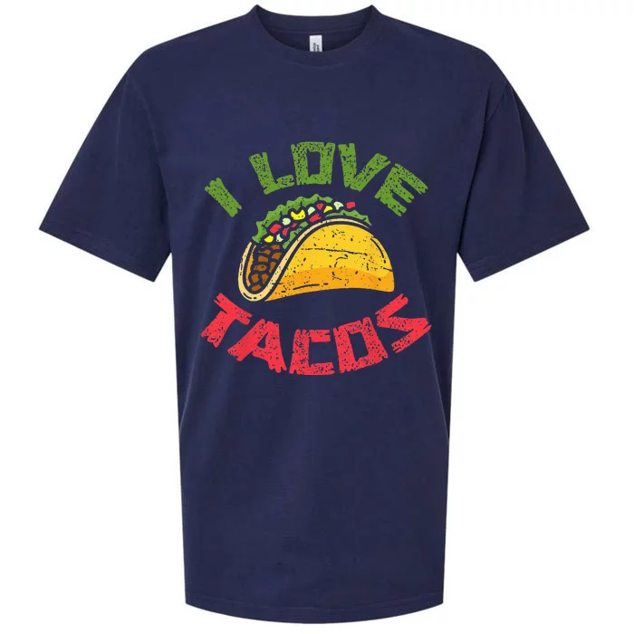 Mexican Cuisine I Love Tacos Foodie Mexico Tacos Lover Taco Sueded Cloud Jersey T-Shirt