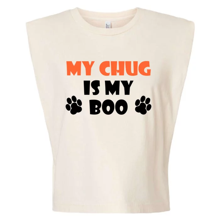 My Chug Is My Boo Halloween Dog Owner Gift Garment-Dyed Women's Muscle Tee