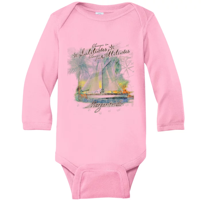 Margaritaville Changes In Latitude Baby Long Sleeve Bodysuit