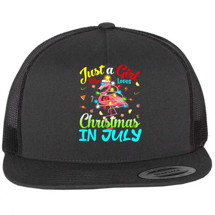 Merry Christmas In July Santa Beach Party Summer Vacation Flat Bill Trucker Hat