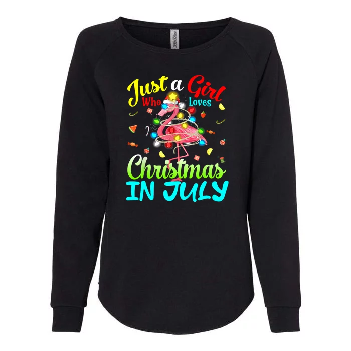 Merry Christmas In July Santa Beach Party Summer Vacation Womens California Wash Sweatshirt