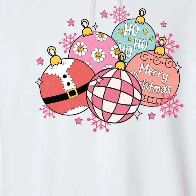 Merry Christmas Jingle Balls Cute Holiday Garment-Dyed Fleece Hoodie