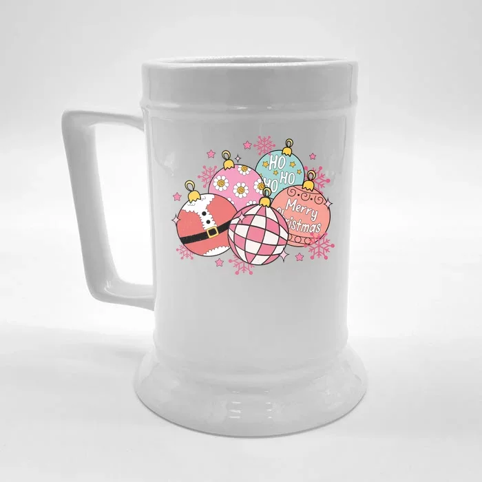 Merry Christmas Jingle Balls Cute Holiday Front & Back Beer Stein