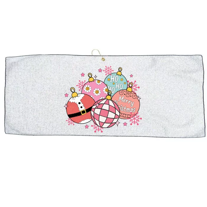 Merry Christmas Jingle Balls Cute Holiday Large Microfiber Waffle Golf Towel