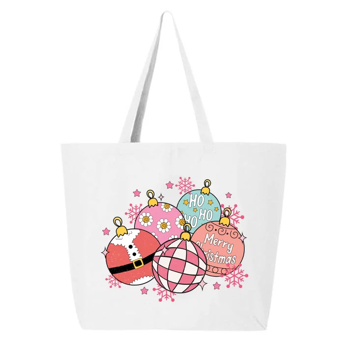 Merry Christmas Jingle Balls Cute Holiday 25L Jumbo Tote